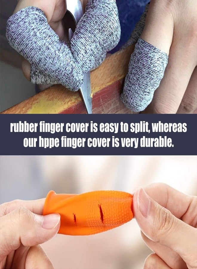 PQJSJDR 20 Pcs Finger Cots Cut Resistant Protector Reusable Fingertip Gloves Cover Large Finger Nail Sleeves Fabric Thumb Protection Guards Kitchen Hand Sewing Food Cutting Sculpture Carving Work Supplies - Image 4